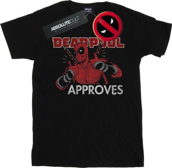 Actual product image Mens Deadpool Approves T-Shirt (L)