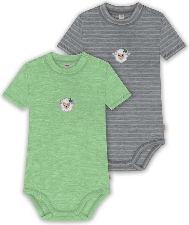 Normani 2er Set Baby Merino Kurzarmbody „Tihoi" - 9321