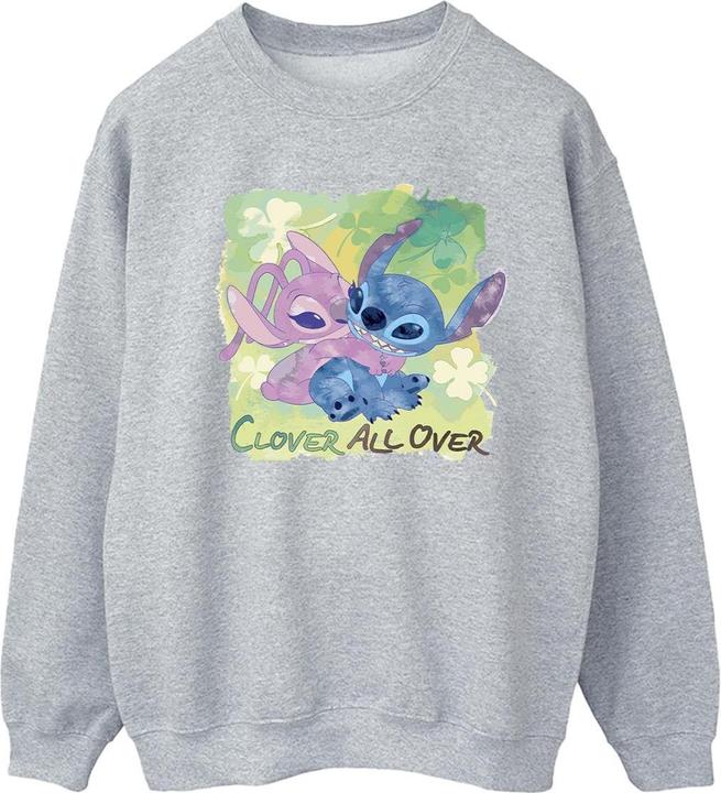 Disney Lilo And Stitch St Patrick's Day Clover Sweatshirt (L)