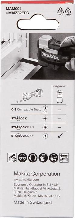 Actual product image Makita Plunge-cut saw blade MAM004 32x80mm 5 pieces Starlock Max Multitool B-66438-5