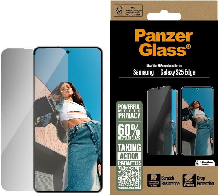 Actual product image PanzerGlass Privacy (1 Piece, Samsung Galaxy S25 Edge)