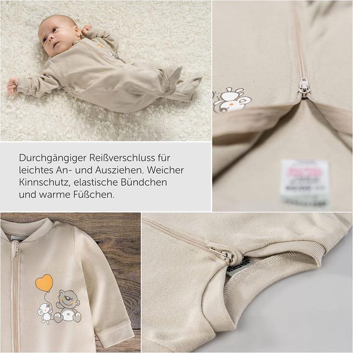 Actual product image Jacky Baby One-piece pyjamas - 2-pack - Lovely Bear Offwhite Baby pyjamas (68)