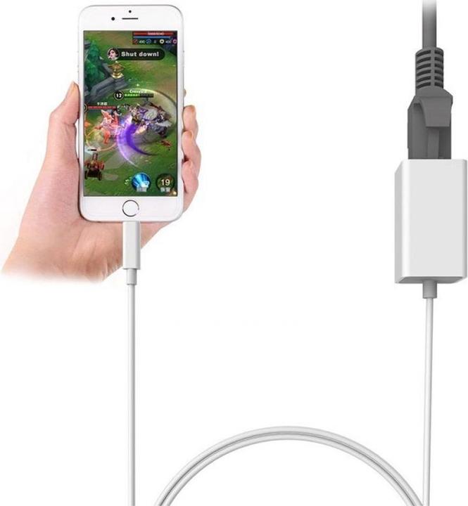 Image du produit PowerGuard Câble réseau adaptateur (Lightning, RJ45)