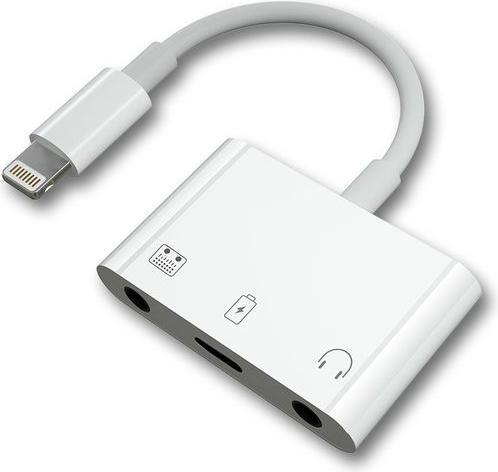 Actual product image MU Classic Lightning to 2x AUX 3.5mm audio and 1 Lightning adapter (Lightning, 2x 3.5mm jack, Lightning)
