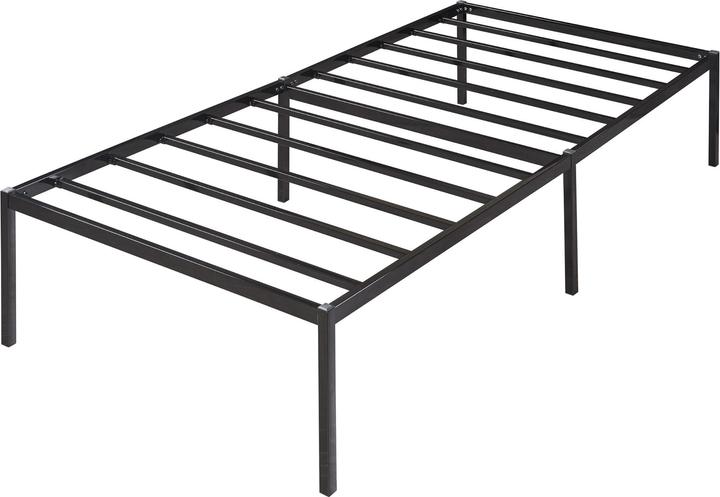 Produktbild En.Casa Metallbett Vårdö mit Matratze 90x200 cm Schwarz (90 x 200 cm)