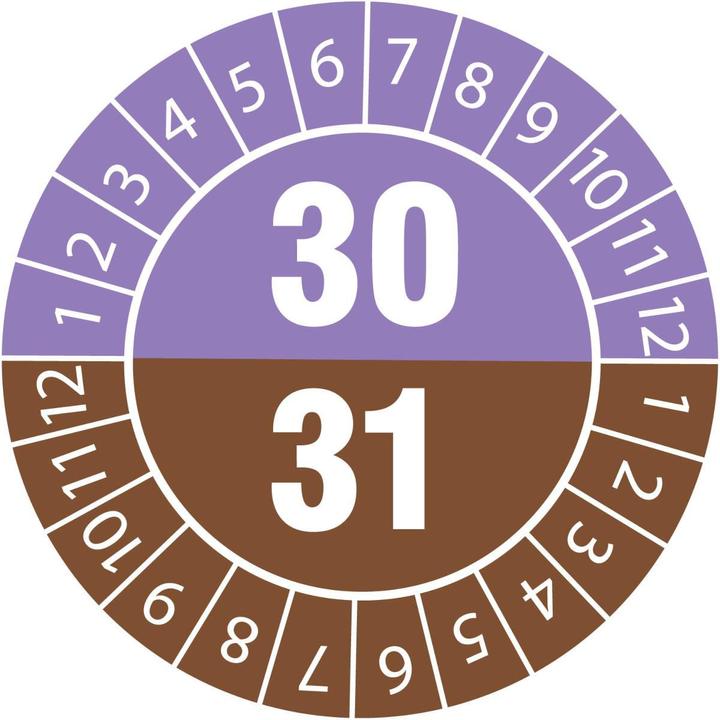 Actual product image Brady Inspection Date Labels