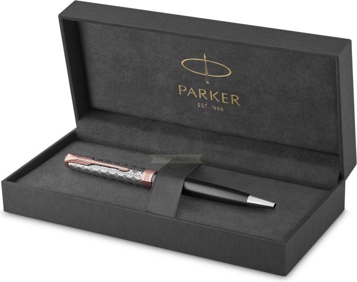 Produktbild Parker Kugelschreiber Sonnet Prem. Metal & Grey P.G.C. sw M (Grau, Roségold, Metallisch, 1 x)