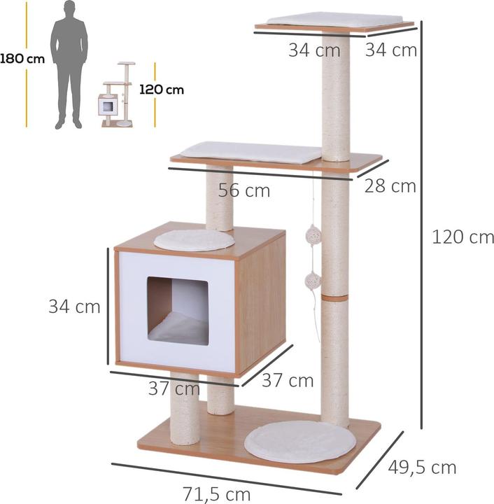 Produktbild Jamb Katzenbaum (120 cm, Natur/Weiss)