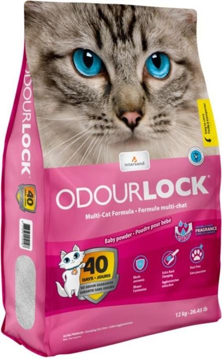 Immagine prodotto Intersand Catlitter Odour Lock Baby Powder 12kg - (77797921012) (Raggruppamento, 12 kg)