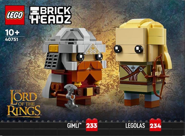 Immagine prodotto LEGO Il Signore degli Anelli Legolas e Gimli (40751, LEGO Brickheadz)
