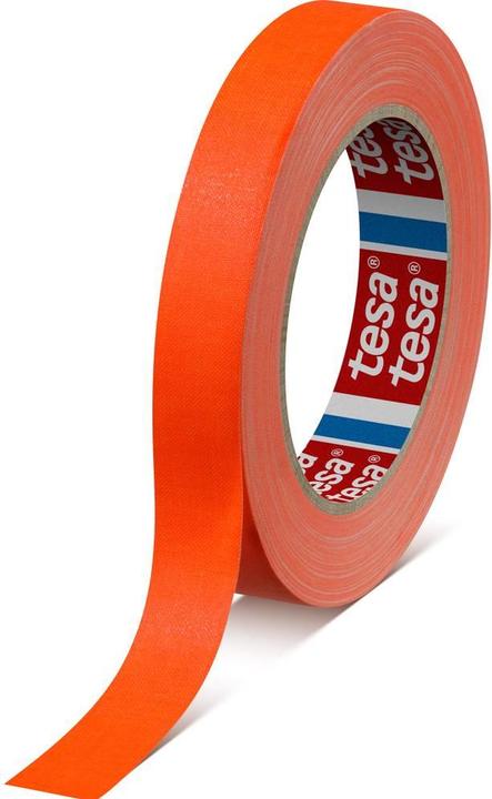 Actual product image tesa fabric tape neon orange 25m:19mm (19 mm)
