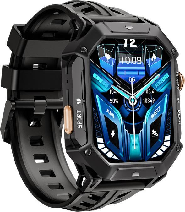 Actual product image Oukitel BT80 (Robust Connected Watch - 2.13" - Call Answer) Black