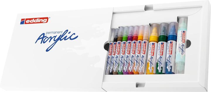 Image du produit Edding Marqueurs acryliques, set de départ 12 pièces (Multicolore, 10 mm, 12 x)
