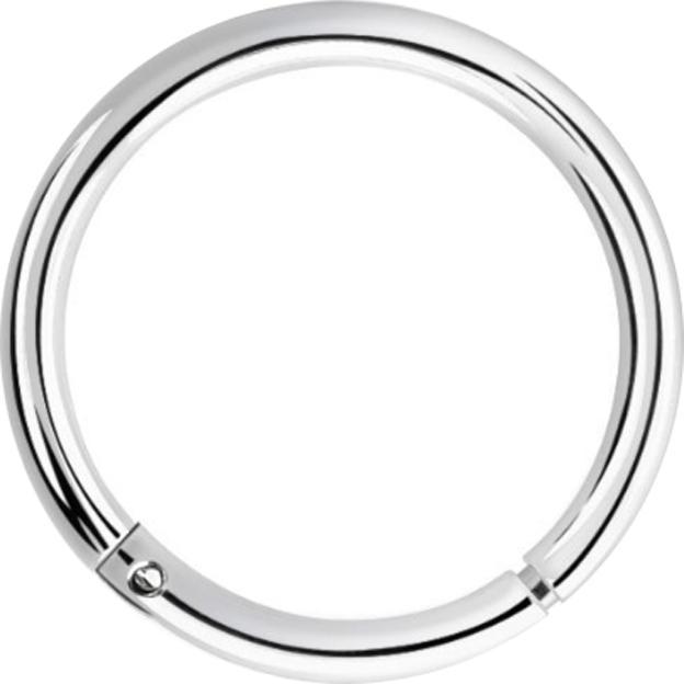 Star Piercing Micro Segmentring klappbar silber Rhodium überzug (ohne Messing, 925 Sterlingsilber)