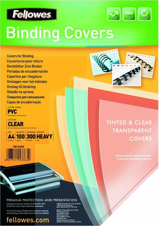 Actual product image Fellowes PVC cover sheets