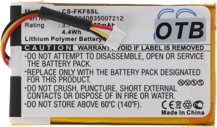 Actual product image AccuCell Battery Falk F5, F8, F10, F12, BLP5040835007212, note with 4pin connector