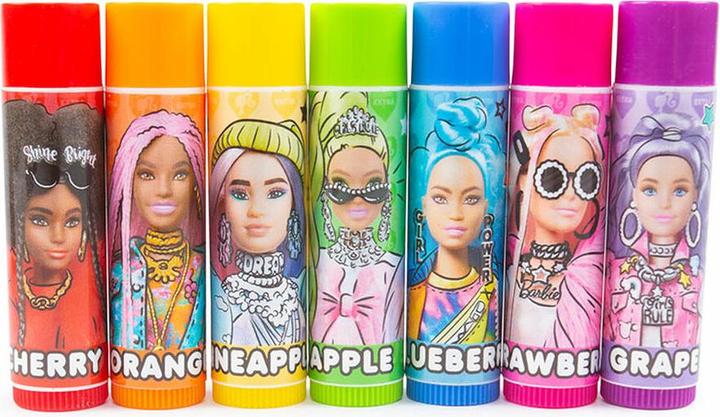Barbie Farbiger Lippenbalsam Für Kinder 7 Stücke (bunt)