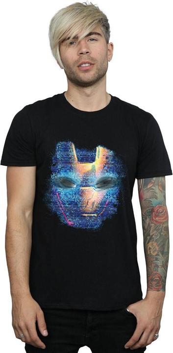 Actual product image Mens Iron Man Distressed Head T-Shirt (XL)