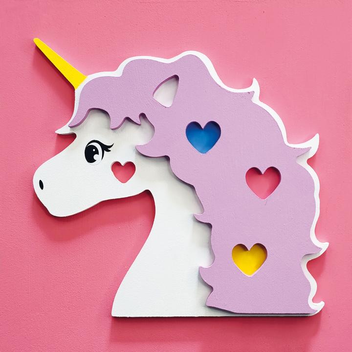 Produktbild Aladine 3D-Holzbild zum Bemalen Einhorn