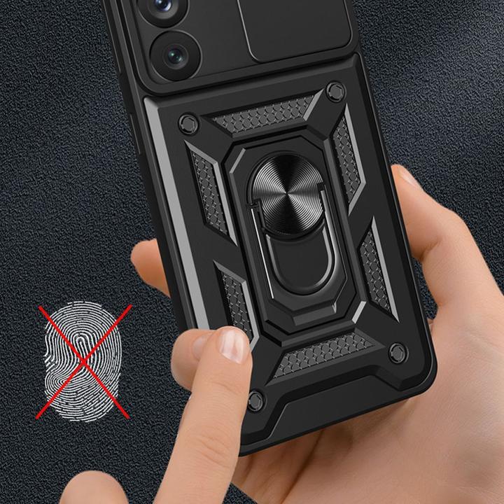Produktbild Hurtel Hybrid Armor Camshield Hülle für Samsung Galaxy A34 5G gepanzerte Hülle mit Kameraabdeckung schwarz (Samsung Galaxy A34 5G)