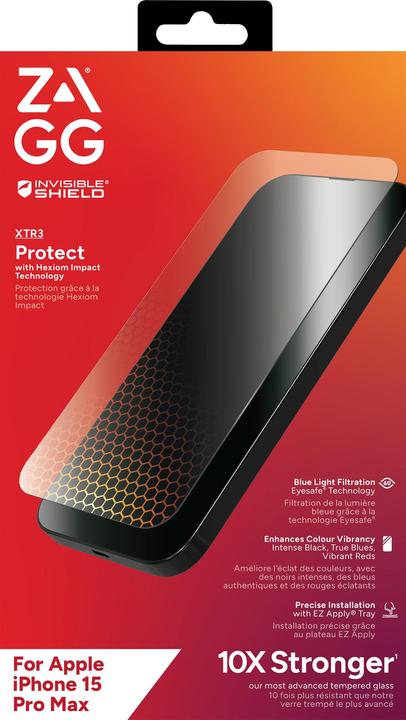 Immagine prodotto Zagg Invisibleshield Vetro Xtr3 Am E (1 Pezzo/i, Apple iPhone 15 Pro Max)