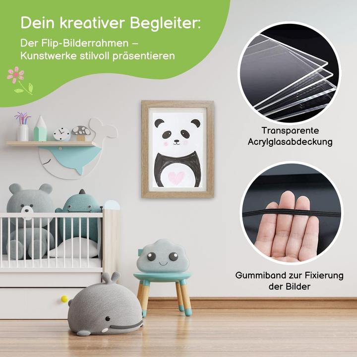 Actual product image Hermex Bilderrahmen Flip Fotorahmen A4 Kunstrahmen Bildhalter Wandrahmen (A4)