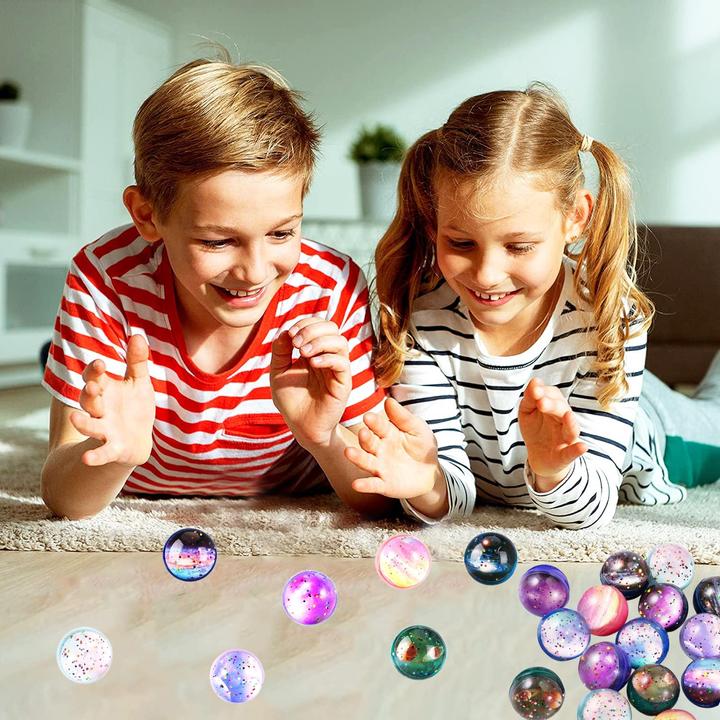 Actual product image I Am Creative (20er Set) Ø32mm Gummi Ball Bouncing Hüpfball Spielzeug Mitgebsel Flummi - Weltraum
