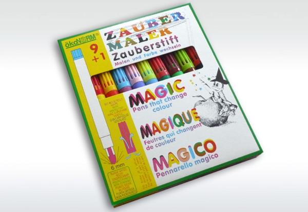Produktbild ÖkoNorm Zaubermaler (Weiss, Gelb, Violett, Grün, Blau, Schwarz, Rot, Braun, 10 x)