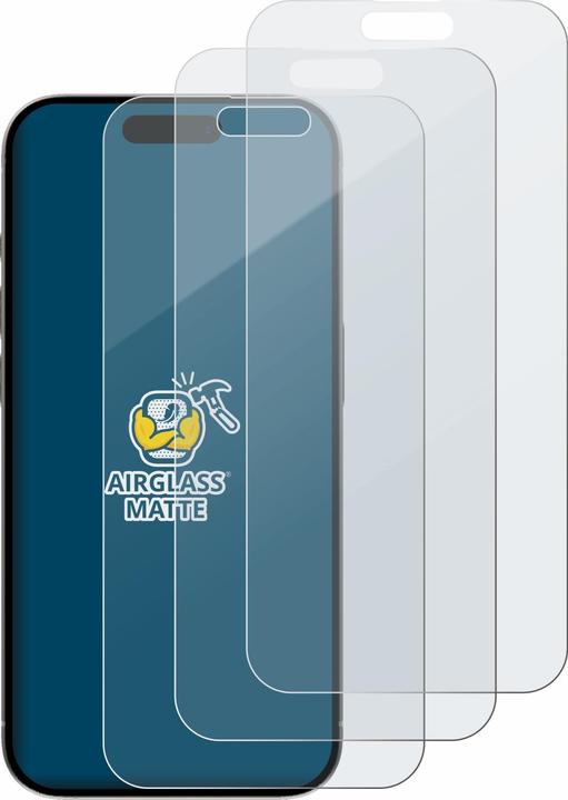 Actual product image BROTECT AirGlass Glass Matte (3 Piece, Apple iPhone 15 Pro Max)