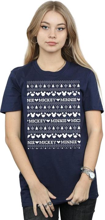 Produktbild Disney Mickey And Minnie Christmas Fair Isle TShirt (S)