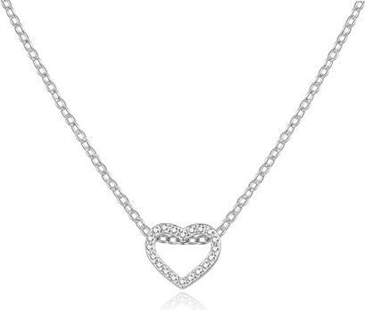 Produktbild Beneto Charming silver necklace with zircons AGS1283 / 47L (chain. pendant) (L)