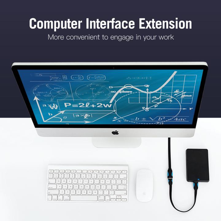 Actual product image Vention Flat rate USB 3.0 extender VAS-A13-B200 2m Black (2 m, USB 2.0)