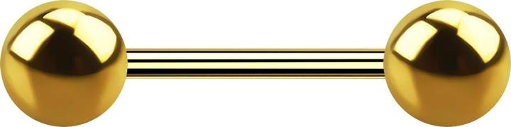 Immagine prodotto Star Piercing Micro bilanciere placcato oro con due sfere (senza ottone, Acciaio chirurgico 316L)