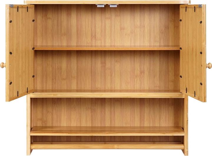 Produktbild Mendler Spiegelschrank HWC-B18, Bambus 62x66x15cm (62 x 66 x 15 cm)