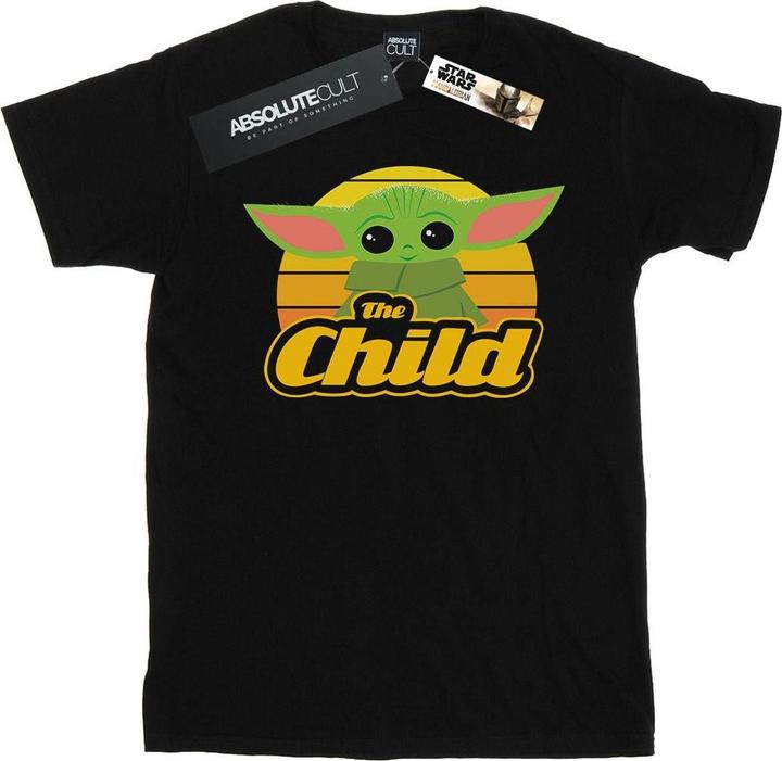 Actual product image Star Wars Mens The Mandalorian The Child Retro T-Shirt (L)