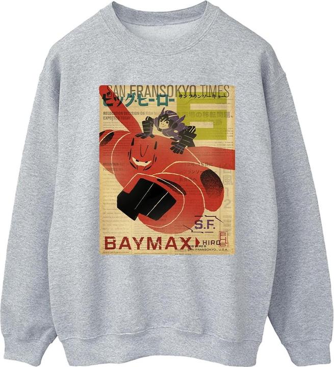 Image du produit Disney - Sweat BIG HERO BAYMAX FLYING BAYMAX NEWSPAPER - Femme (M)