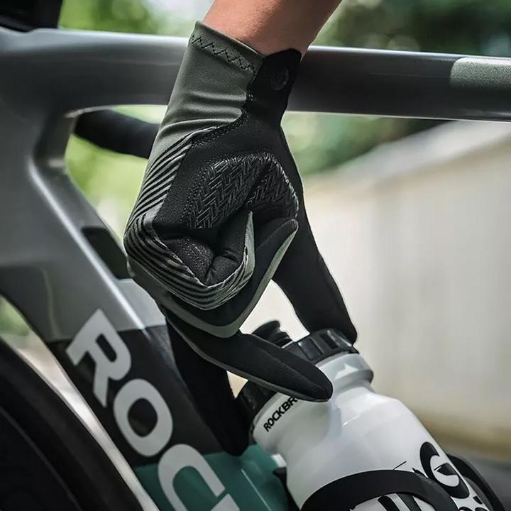 Actual product image Rockbros 16110006003 shock-absorbing cycling gloves size L - green and black (L)