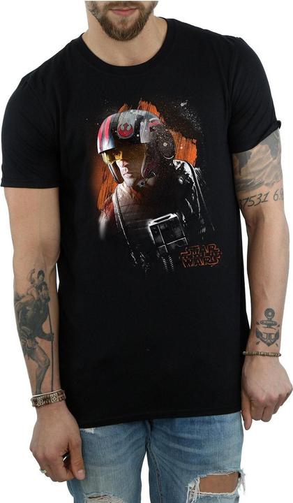 Actual product image Star Wars Mens The Last Jedi Poe Dameron Brushed T-Shirt (XXL)