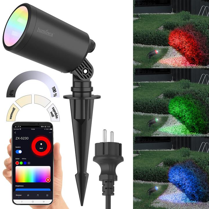 Immagine prodotto Luminea Riflettore da giardino WLAN (520 lm, IP65)