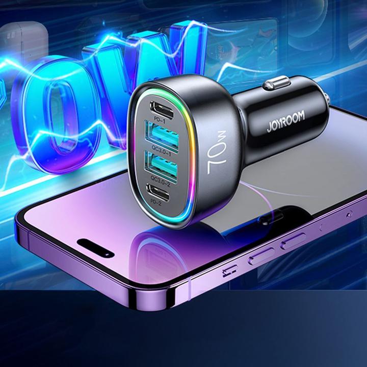 Immagine prodotto Joyroom Caricabatterie da auto a 4 porte da 70W