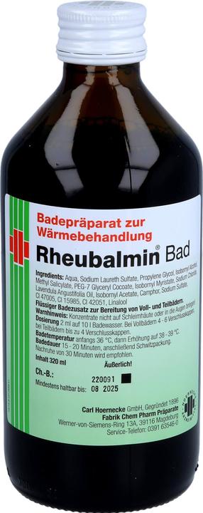 Actual product image Rheubalmin Bath preparation for heat treatment, 320 ml solution (320 ml)