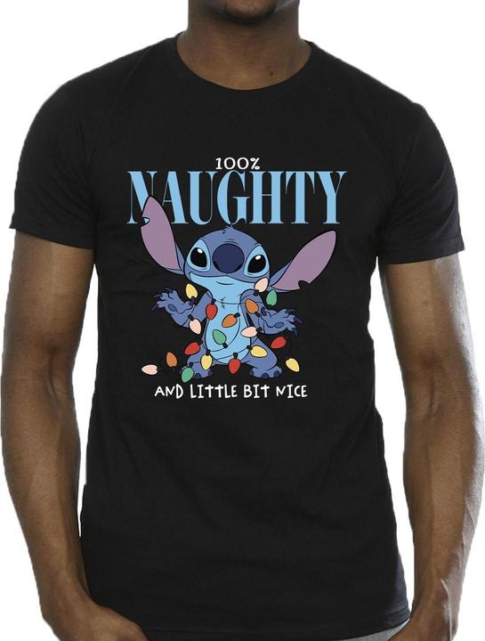 Actual product image Disney Mens Lilo & Stitch Naughty & Nice T-Shirt (XL)