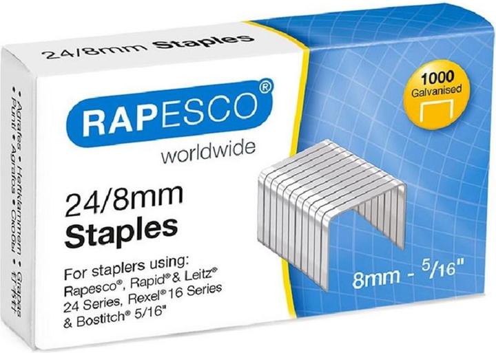 Rapesco Staples 24/8, galvanised, 1,000 pcs. (1000 x)