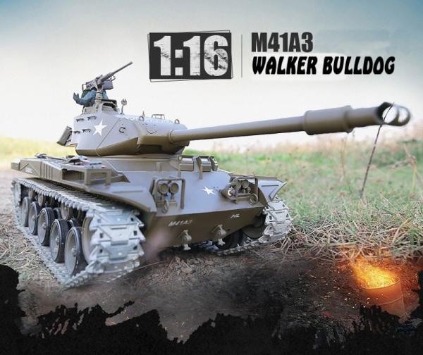 Produktbild Es-toys RC Panzer M41 A3 "WALKER BULLDOG" Heng Long 1:16 Mit R&S, Metallgetriebe Und Metallketten... (RTR Ready-to-Run)