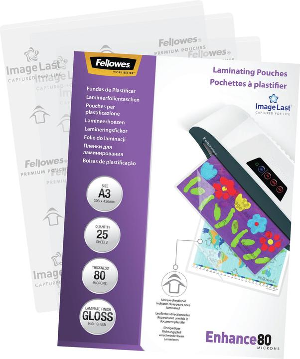 Immagine prodotto Fellowes Migliorare 80 (A3, 25 Pezzo/i, 80 µm)