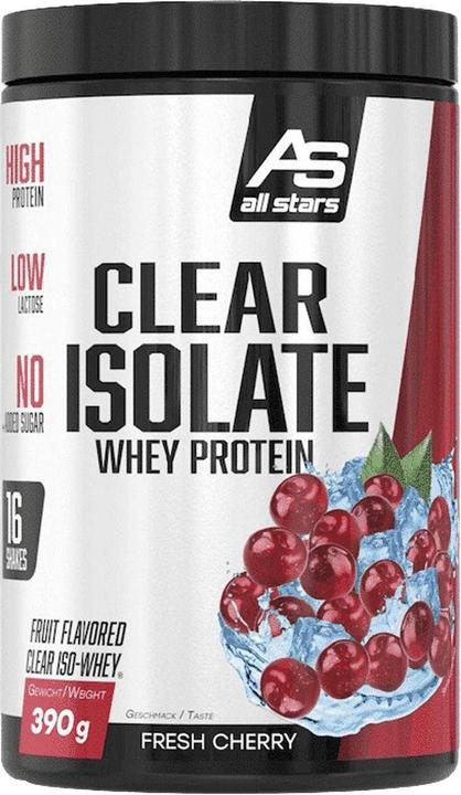 Actual product image All Stars Clear Isolate Whey Protein (390g tin) (Fresh Cherry, 1 pcs., 390 g)