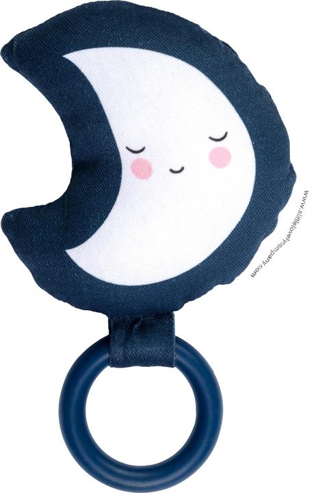Actual product image A Little Lovely Company Rattle Moon RAMOBU01 Blue 130x170x40 mm