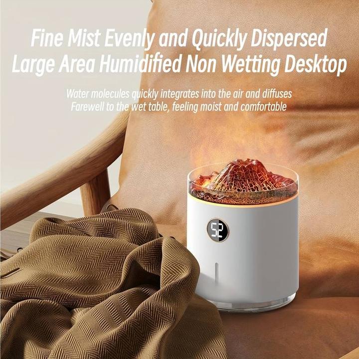 Immagine prodotto PhoneLook Vulkan Flame Aroma Diffusor mit Digitalanzeige & LED Flamme (350 ml)