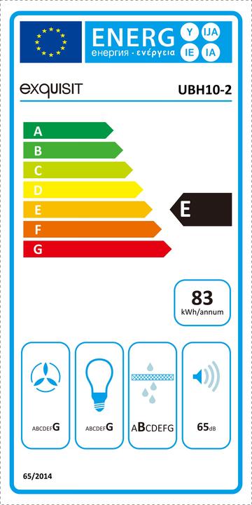 Energie-Label Exquisit UBH 10-2.1 (Unterbauhaube)