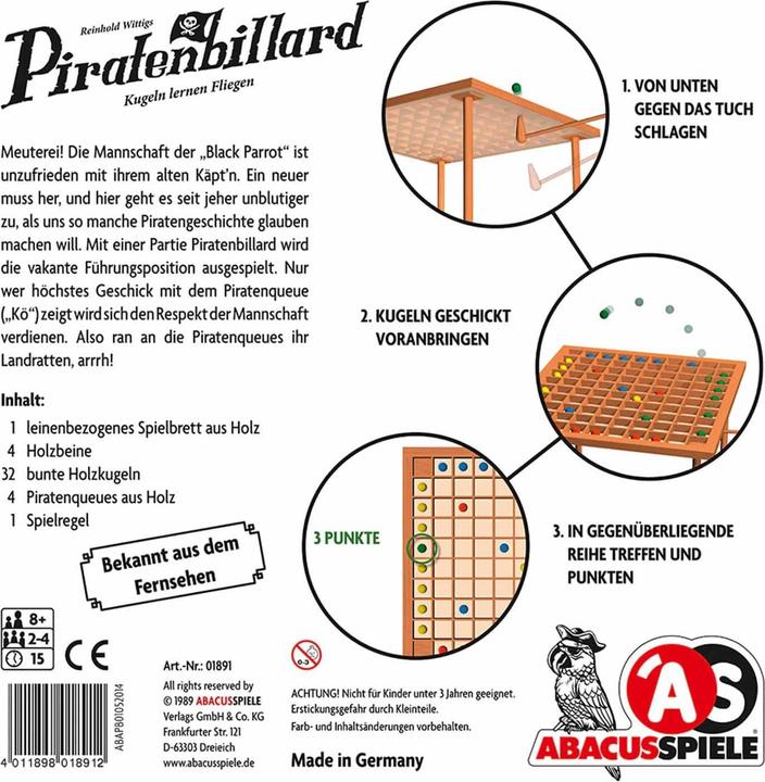 Actual product image Abacus Pirate billiards (German)